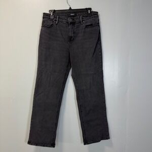 Hudson Los Angeles Holly High Rise Straight Leg Jeans Washed Black Womens Sz 10